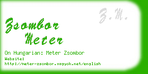 zsombor meter business card